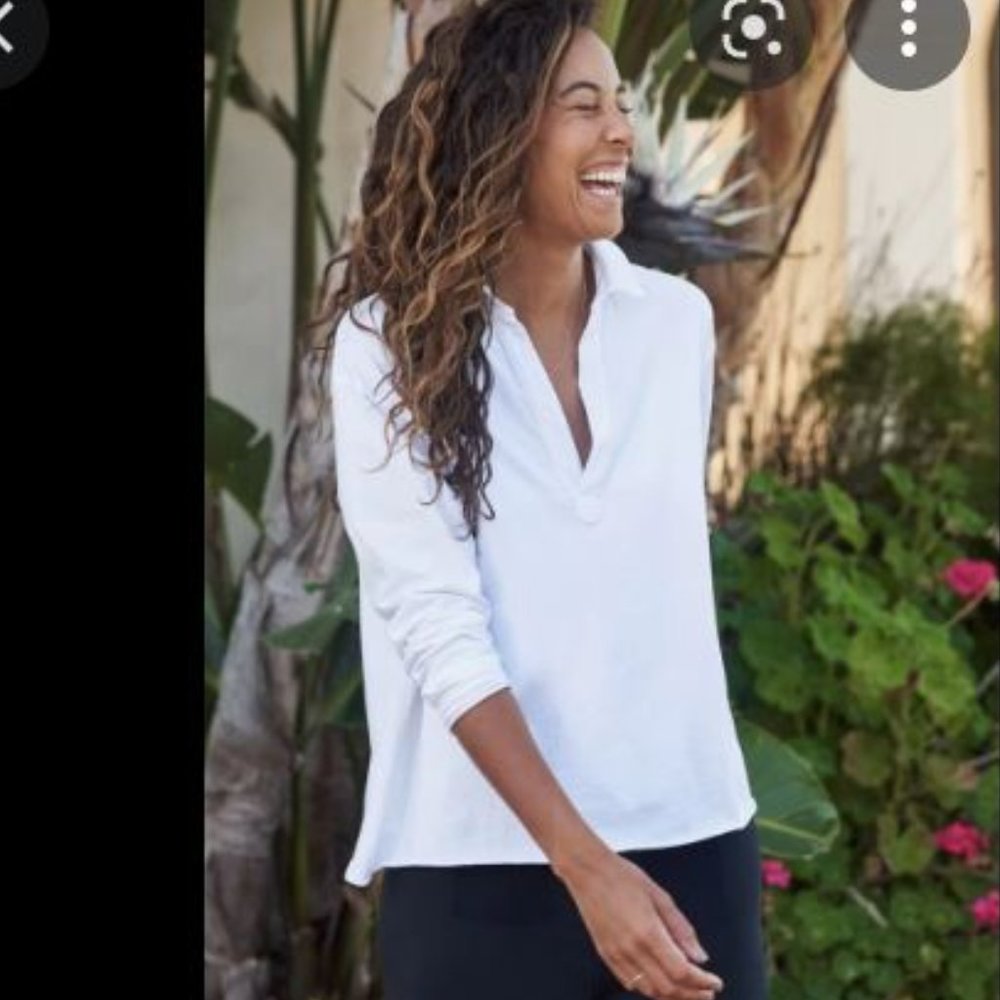 Frank & Eileen Heritage Jersey Popover Henley Top - Picture 2 of 16